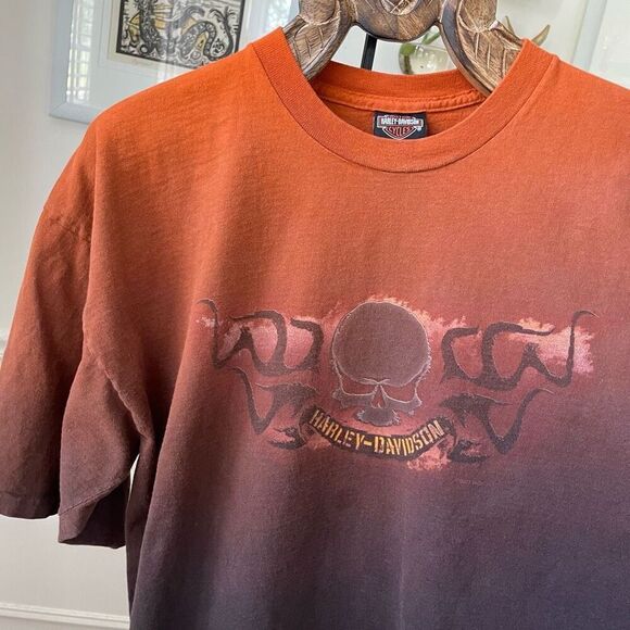 2007 Harley Davidson Smokey Skull Ombre Tshirt XL - Picture 1 of 7